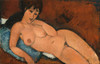 Nude on a Blue Cushion 1917 Poster Print - Amedeo Modigliani