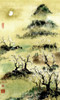 Viewing Plum Blossoms in Moonlight Poster Print - Nan Rae