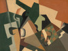 Glass and Checkerboard 1917 Poster Print - Juan Gris