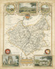 Map of Leicestershire Poster Print - Unknown