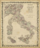 Johnsons Map of Italy Poster Print - Johnson