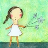 Green Flowers Poster Print - Carla Sonheim