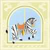Zebra Carousel Poster Print - June Erica Vess