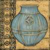 Square Cerulean Pottery I Poster Print - Chariklia Zarris