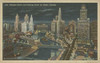 Chicago- Chicago River by Night Poster Print - Unknown