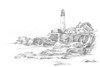 Lighthouse Sketch II Poster Print - Ethan Harper