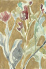 Flowers on Ochre I Poster Print - Jennifer Goldberger