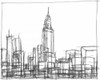 Wire Frame Cityscape II Poster Print - Ethan Harper