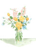 Pastel Bouquet of Flowers I Poster Print - Regina Moore