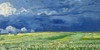 Wheatfield under thunderclouds Poster Print - Gogh Vincent Van