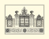 BW Grand Garden Gate IV Poster Print - O. Kleiner