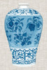 Ming Vase on Linen II Poster Print - Naomi McCavitt