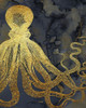 Octopus Ink Gold And Blue I Poster Print - Christine Zalewski