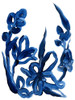 Indigo Brush Blooms II Poster Print - June Erica Vess