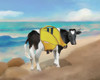 Cow At The Shore Poster Print - Elizabeth Medley