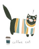 Coffee Cats III Poster Print - June Erica Vess