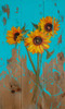 Sunflowers on Barnwood II Poster Print - Sandra Iafrate ()