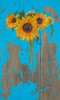 Sunflowers on Barnwood I Poster Print - Sandra Iafrate ()