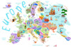 Illustrated Countries of Europe Poster Print - Carla Daly