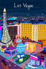 View from Above Las Vegas Poster Print - Carla Daly