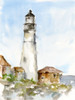 Plein Air Lighthouse Study I Poster Print - Ethan Harper