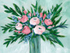Pink Rosette Bouquet I Poster Print - Regina Moore