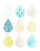 Pattern Drops I Poster Print - June Erica Vess