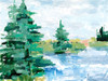 Evergreen Lake I Poster Print - Ethan Harper