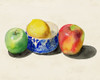 Still Life with Apples and Lemon I Poster Print - Alicia Ludwig