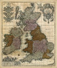 Map of England, Scotland and Ireland Poster Print - Unknown