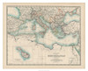 Johnstons Map of the Mediterranean Poster Print - Johnston