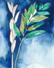 Petiole on Indigo I Poster Print - Jennifer Goldberger