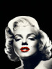 Red Lips Marilyn In Black Poster Print - Chris Consani