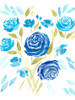 Cerulean Blooms II Poster Print - Regina Moore