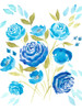Cerulean Blooms I Poster Print - Regina Moore
