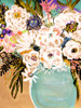 Summer Flowers in a Vase I Poster Print - Karen Fields