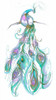 Gilded Peacock Plumes II Poster Print - Jennifer Goldberger