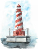 Watercolor Lighthouse IV Poster Print - Naomi McCavitt