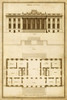 Vintage Building and Plan II Poster Print - Deneufforge