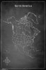 Chalk Map - North America Poster Poster Print - Item # VARTIARP14364
