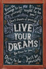Live Your Dreams Poster Print