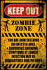 Zombie Keep Out Poster Print