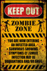 Zombie Keep Out Poster Print