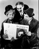Marx Brothers Reading Screen Guide Black And White Photo Print - Item # MVM59212