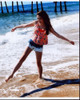 Mckaley Miller Playing In Waves Photo Print