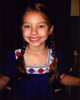 Caitlin Carmichael In Blue Top With Floral Collar Photo Print