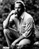 Kevin Costner Crouching In Dragonfly Black And White Photo Print