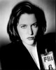 Gillian Anderson Close Up In Suit With Badge Black And White Photo Print - Item # MVM59903