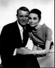 Cary Grant And Audrey Hepburn Posed For Charade Black And White Photo Print - Item # MVM70245