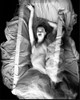 Tiera Skovbye In Box Wearing Gown Black And White Photo Print - Item # MVM55815